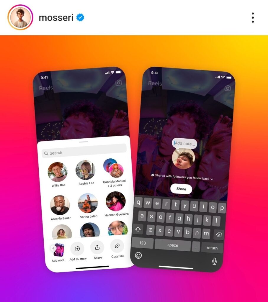 Notes Instagram nouveautés 